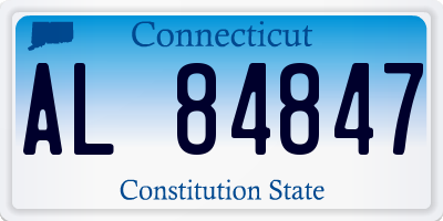 CT license plate AL84847