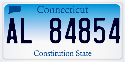 CT license plate AL84854