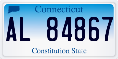 CT license plate AL84867