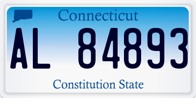 CT license plate AL84893