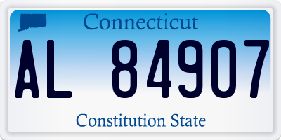 CT license plate AL84907