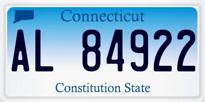 CT license plate AL84922