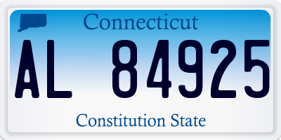 CT license plate AL84925