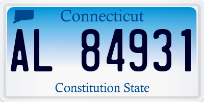 CT license plate AL84931