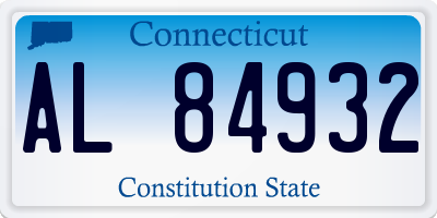 CT license plate AL84932