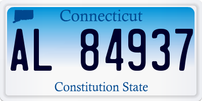 CT license plate AL84937