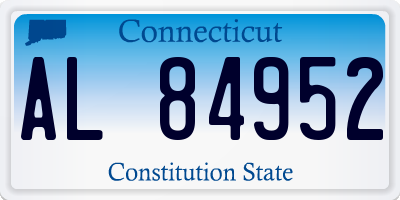 CT license plate AL84952