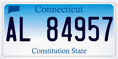 CT license plate AL84957
