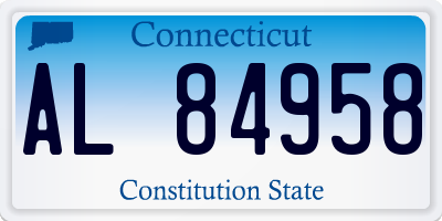 CT license plate AL84958