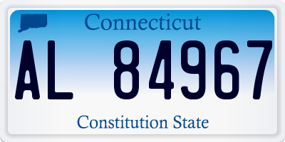 CT license plate AL84967