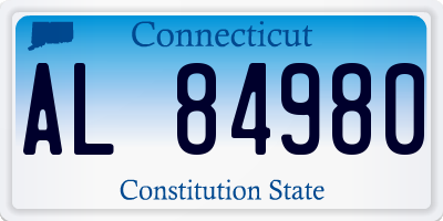 CT license plate AL84980