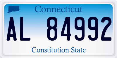 CT license plate AL84992