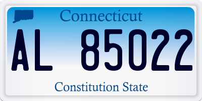 CT license plate AL85022