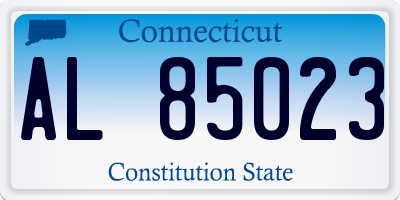 CT license plate AL85023