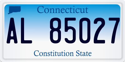 CT license plate AL85027