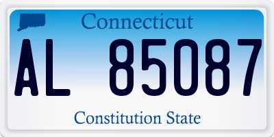 CT license plate AL85087