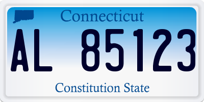 CT license plate AL85123