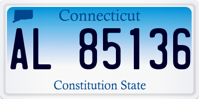 CT license plate AL85136