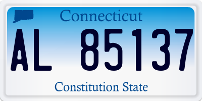 CT license plate AL85137