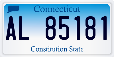 CT license plate AL85181
