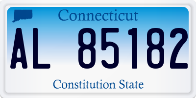 CT license plate AL85182