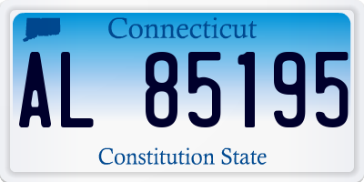 CT license plate AL85195