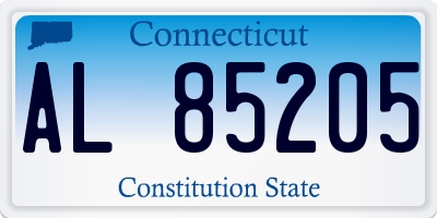 CT license plate AL85205