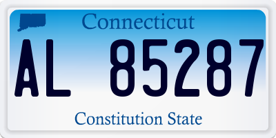 CT license plate AL85287