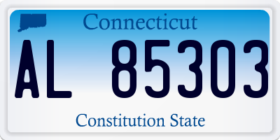 CT license plate AL85303