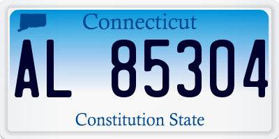 CT license plate AL85304