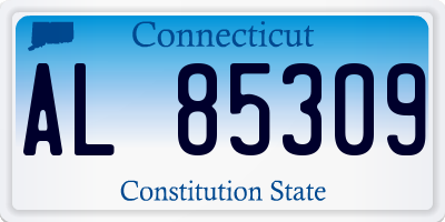 CT license plate AL85309