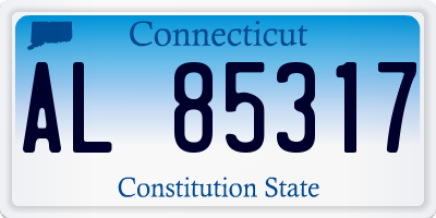 CT license plate AL85317