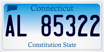CT license plate AL85322