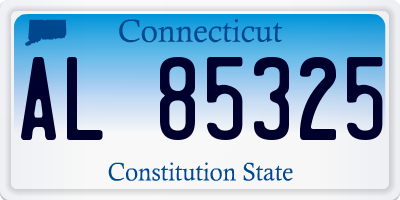 CT license plate AL85325
