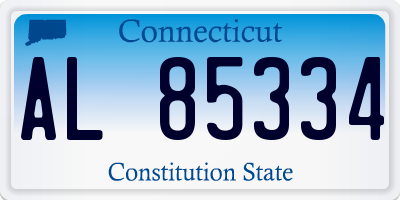 CT license plate AL85334