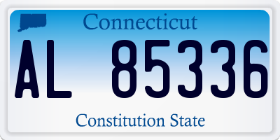 CT license plate AL85336