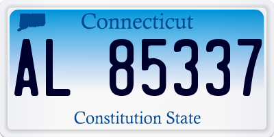 CT license plate AL85337