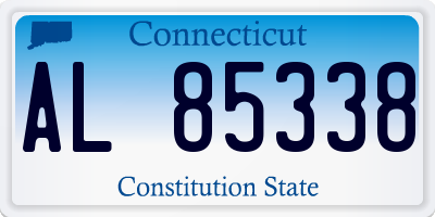 CT license plate AL85338