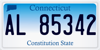 CT license plate AL85342