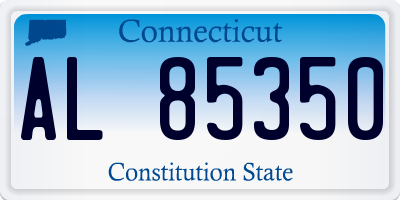 CT license plate AL85350