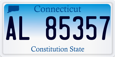 CT license plate AL85357