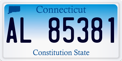 CT license plate AL85381
