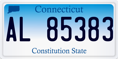 CT license plate AL85383