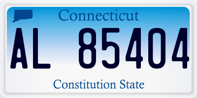 CT license plate AL85404