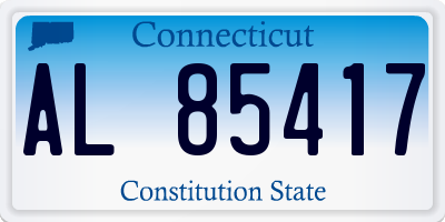 CT license plate AL85417