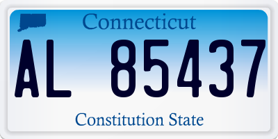 CT license plate AL85437