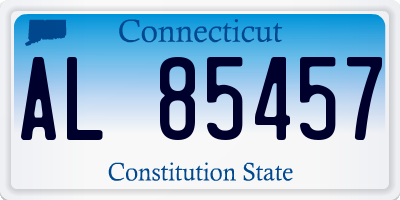 CT license plate AL85457