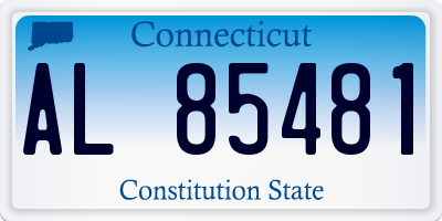 CT license plate AL85481