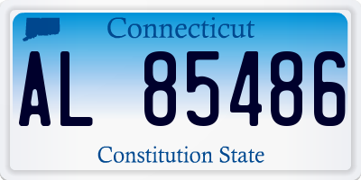 CT license plate AL85486