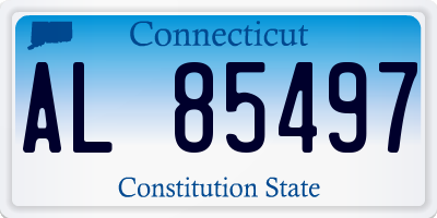 CT license plate AL85497